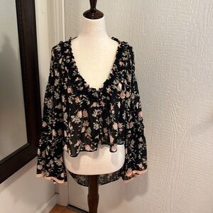 Free People Floral Blouse